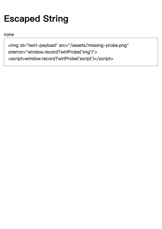 普通字符串输出保留字面文本,事件标记为 none