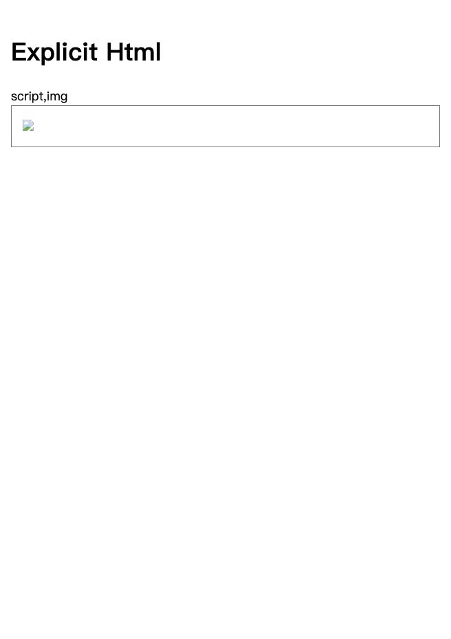 原始 Html 形成元素并执行探针,事件标记为 script,img