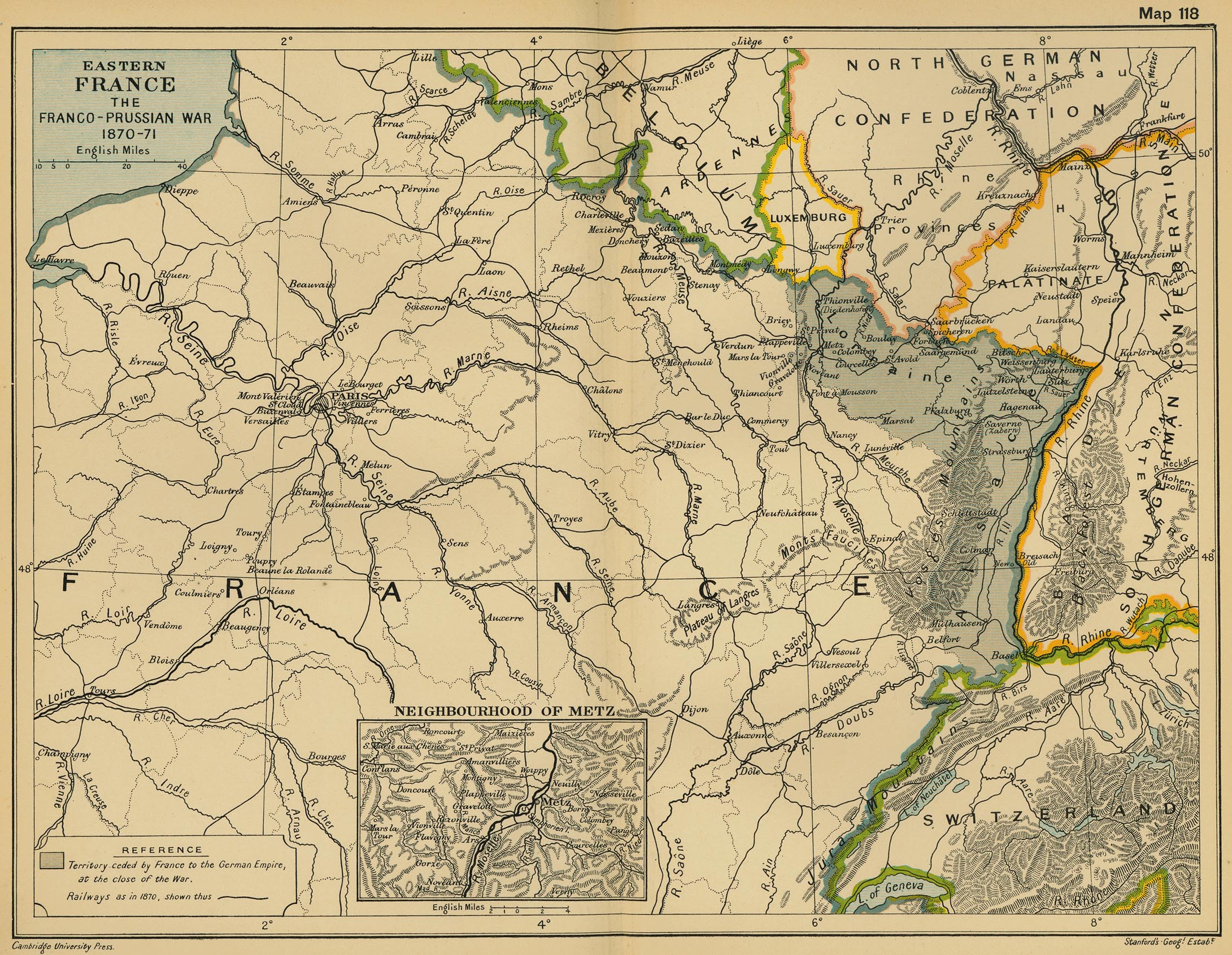 1870—1871年法国东部战区与铁路